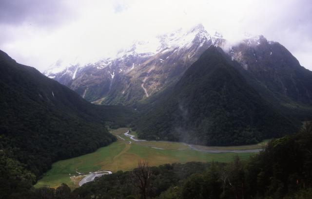 Day 1: View from the trail to Routeburn Falls hut
